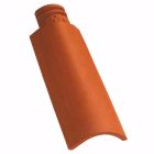 Demi tuile terre cuite - Oméga 13 Rouge nuancé - long. 45 cm