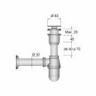Siphon avec bonde LAITON CHROMÉ