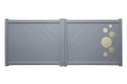 Portail aluminium avec cadre en aluminium avec un remplissage lames non ajourées 84 mm - NANDA