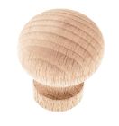 6 BOUTONS HÊTRE PONCÉ RUSTIQU D30MM - CARTE de 6 PCES
