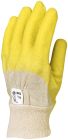 Gants EUROSTRONG 3800 latex crépé jaune dos aéré toile T10