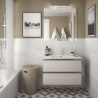 Meuble SPIRIT 800 2 tiroirs métalliques SBIANCATO 797 x 540 x 450 mm