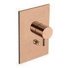 FACADE LAITON MITIGEUR DOUCHE TRIVERDE 2 SORTIES OR ROSE BROSSE PVD