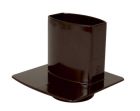 PIED DE CHUTE UNIVERSEL POUR TUBE DE DESCENTE 90X56 MARRON   - PCU95M