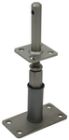 PIED DE POTEAU ASPECT INOX REGLABLE EN HAUTEUR AVEC TIGE Acier - P/6