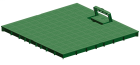 TAMPON AVEC POIGNE 40x40 vert