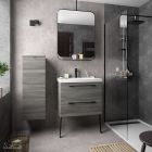 Meuble FUSSION CHROME 700 2 tiroirs  ALSACE 697 x 540 x 450 mm