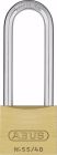 CADENAS 55 LAITON 40MM ANSE HAUTE 63MM S'ENTROUVRANT SUR NUMERO 5402 - 55/40HB63 KA 5402