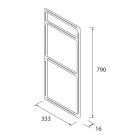 Structure métallique LLOYD HAUTE BLANC MAT 345 x 16 x 790 mm