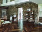Parquet contrecollé monolame Noyer Satiné - Bâton rompu 139 - long. 80cm x larg. 13,9cm x ep. 14mm
