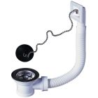 BONDE A BOUCHON POUR CUISINE INOX D50 AVEC TROP PLEIN PRO