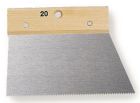 SPATULE A COLLE 20CM DENTS FINES POINTUES MANCHE BIMAT