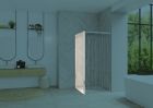 Paroi Fixe pour montage en angle ou contre un mur avec les portes de la gamme Smart Design avec seuil - SMART DESIGN F 85 Chrome CO