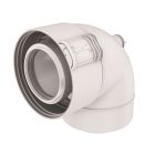Coude 60/100 PPtl/PP 87° avec prise de pression condensation Sekurit