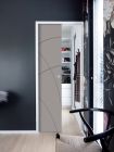 Porte intérieure en bois - GROOVE coulissante ame pleine à peindre  - haut. 204 cm x larg. 93 cm