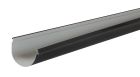 Gouttière en PVC noir demi ronde développé T25 - long. 4m