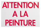 Panneau de signalisation 'Attention à la peinture' - 33cm x 50cm