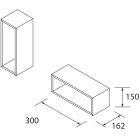 Module ALLIANCE 300 horizontal vertical 1 niche BLANC-TX 300 x 150 x 162 mm