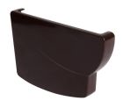 FOND GOUTTIERE GAUCHE A COLLER POUR TYPE PROFILE LG38 MARRON  - FG38M