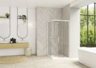 Accès d'angle coulissant avec seuil - SMART DESIGN A/C 120 Blanc TN G