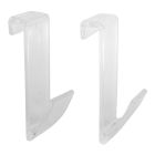SPT - Lot de 2 crochets pour sèche serviette tube plat transparent
