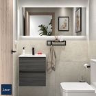 Meuble de salle de bain FUSSION LINE 500 fond 35 2 tiroirs à fermeture amortie ALSACE 497 x 540 x 350 mm