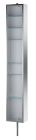 armoire colonne pivotante inox + miroir+6 etageres verre transparent