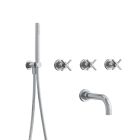 BAIN/DOUCHE ENCASTRE 2 SORTIES CROSS ROAD COMPLET CHROME