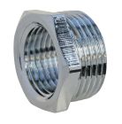 Bague réduction laiton chromé 6 pans - Mâle 15/21 - Femelle 12/17 - Sachet de 2 pièces