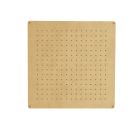 pomme de douche sandwich inox plafond carree 44 cm or brossé