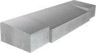 Caniveau CS2 bavette béton gris CE 3.5 - long. 1m x larg. 25cm x haut. 13,5/11cm