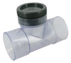 TE VISITE DE CHUTE EAU PLUVIALE SIPHOIDE FEMELLE/FEMELLE DIAMETRE 90 TRANSP - AKG2STR