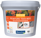 Peinture acrylique TOUS BOIS ENVIRONNEMENT blanc signalisation - seau métal de 10L - PEINT TS BOIS ENV 10L RAL9016 BL