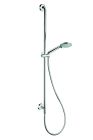 barre de douche 100cm avec prise d'eau chrome