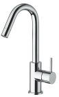 lavabo triverde mitigeur bec haut mobile chrome + vidage