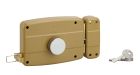 SERRURE APPLIQUE GARAGE A CYLINDRE ET BOUTON A TIRAGE 140X90MM DROITE 3 CLES
