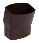 COUDE MALE/FEMELLE 15' POUR TUBE DE DESCENTE 105X76 TYPE OVATION 38 MARRON     - CM1GTM