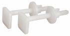 Fixation d'abattant WC avec 2 vis à tête carrée et 2 écrous - plast
