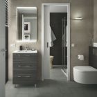 Meuble FUSSION CHROME 600 3 tiroirs  ALSACE 598 x 868 x 450 mm