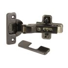 Charnière invisible amortisseur nickelé brun- rentrante Ø35-110°-blister x2