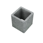 Bloc pilier en béton long. 40 cm x larg. 40 cm x haut. 25 cm gris