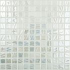 Mosaïque en verre recyclé - 710 WHITE BRUSH 25X25MM