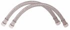 Lot de 2 flexibles sanitaires acier inox - Souple, fiable et facile à raccorder - Raccord 2 Ecrous tournants 1/2' - Longueur : 300mm - DN8 - ACS - QB