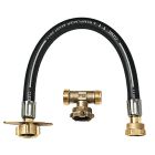 Coupleur pour bouteille propane comprenant 1 Té de couplage, 1 lyre HP : 0,35 m