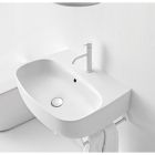 LAVABO SUSPENDU NOLITA AVEC PLAGE 50X45 WHITE MAT