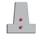 Poutrelle en beton TB 1221 - long. 1,3 m x larg. 10 cm x haut. 12 cm