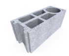 Bloc poteau rectifie en beton - long. 50cm x haut. 20cm x ep. 25 cm