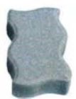 Pave beton S Gris - long. 23,7cm x larg. 11,7cm x ep. 5cm