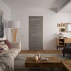 Bloc Porte BERGAME (Chene grise) - Reversible - L630mm