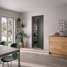 Bloc porte isotherme TURIN (Gris anthracite) - Poussant gauche - L830mm